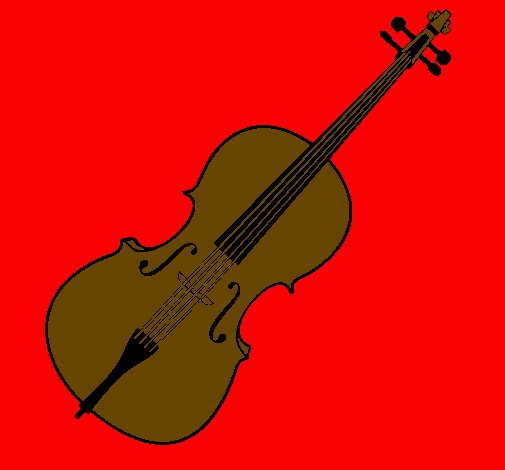Coloring page Violin painted bypaola