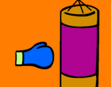 Coloring page Punching bag painted byklop