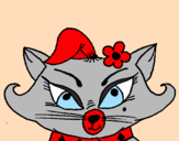 Coloring page Vain cat painted byCat