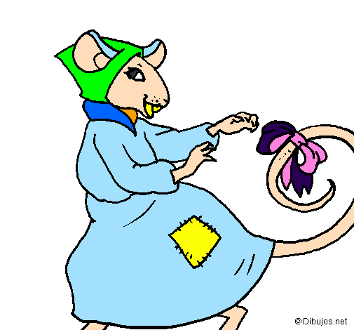 Coloring page The vain little mouse 7 painted byyy