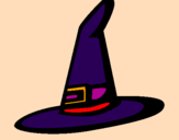 Coloring page Witch's hat painted bymolo