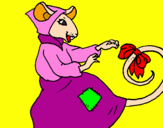 Coloring page The vain little mouse 7 painted bySabila (INA)