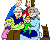 Coloring page Family  painted bylas personas