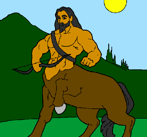 Coloring page Centaur with bow painted bysamuel123