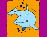 Coloring page Dolphin painted byasilo