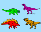Coloring page Land dinosaurs painted byaas