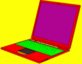 Coloring page Laptop painted bypop