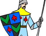 Coloring page Knight of the Court painted byDante