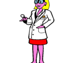 Coloring page Doctor with glasses painted bymathusha