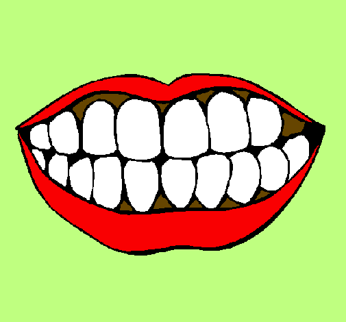 Coloring page Mouth and teeth painted byjkol