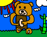 Coloring page Bear painted byjkol
