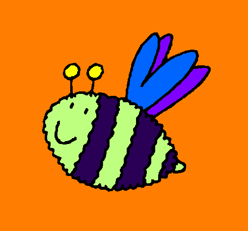 Coloring page Bee 4 painted byiloño