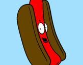 Coloring page Hot dog painted bylopu