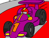 Coloring page Racing car painted bylana