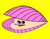 Coloring page Clam painted bycoco
