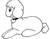 Coloring page Lamb painted byl