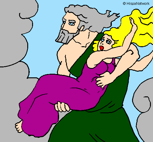 Coloring page The abduction of Persephone painted byKidnap