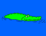 Coloring page Crocodile 2 painted byvalentin