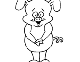 Coloring page Pig painted bylo