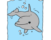 Coloring page Dolphin painted byMom