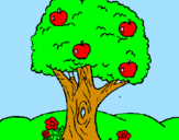 Coloring page Apple tree painted bykafin