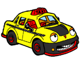 Coloring page Taxi Herbie painted byblicu