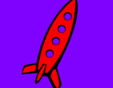 Coloring page Rocket II painted byarnau