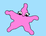 Coloring page Starfish 4 painted byMom