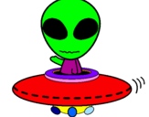 Coloring page Alien painted byEMMA