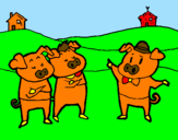 Coloring page Three little pigs 5 painted bycauê