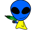 Coloring page Alien II painted byEMMA