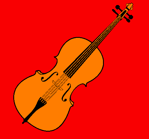 Coloring page Violin painted byzygimantas ir ausrine