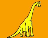 Coloring page Brachiosaurus painted bykafin