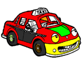 Coloring page Taxi Herbie painted byIGOR