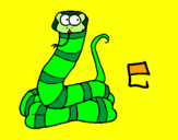 Coloring page Snake painted byeime