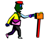 Coloring page Postman painted bydavide
