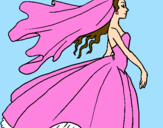 Coloring page Bride painted byanabel