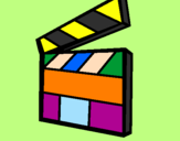 Coloring page Clapperboard painted bykelan