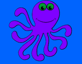 Coloring page Octopus 2 painted byannie
