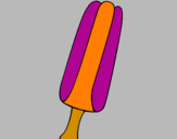 Coloring page Two-flavoured ice-cream painted bykelan
