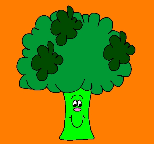 Coloring page Broccoli painted byMom