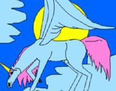 Coloring page Pegasus painted byeime
