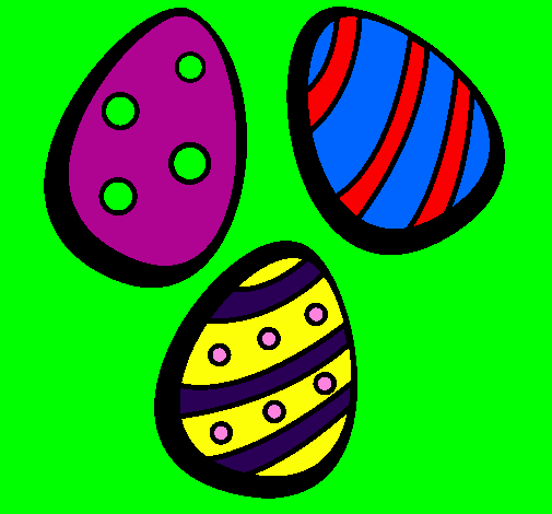 Coloring page Easter eggs IV painted bypatricia