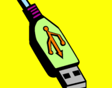 Coloring page USB painted bykelan