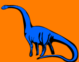 Coloring page Mamenchisaurus painted byBrontosaurus