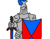 Coloring page Knight painted byWest Holmes