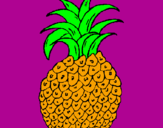 Coloring page pineapple painted byjuaquni