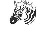 Coloring page Zebra II painted byRiley Gallgher