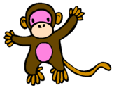 Coloring page Monkey painted byFFFDoso