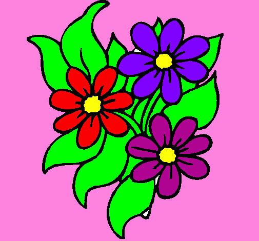 Coloring page Little flowers painted byrina